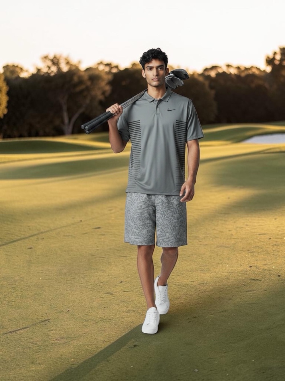 Nike Men’s Golf Outfit. The shirt is large and shorts are size 34.